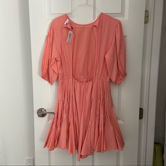 Rhode Molly Peach Dress NWT Size L - Picture 7 of 9